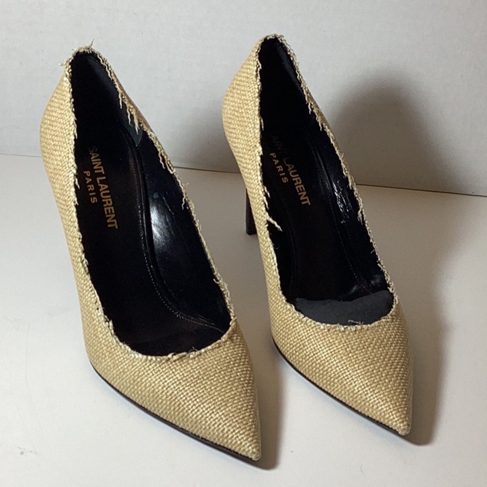 SAINT LAURENT
Anja raffia pumps - Picture 6 of 10